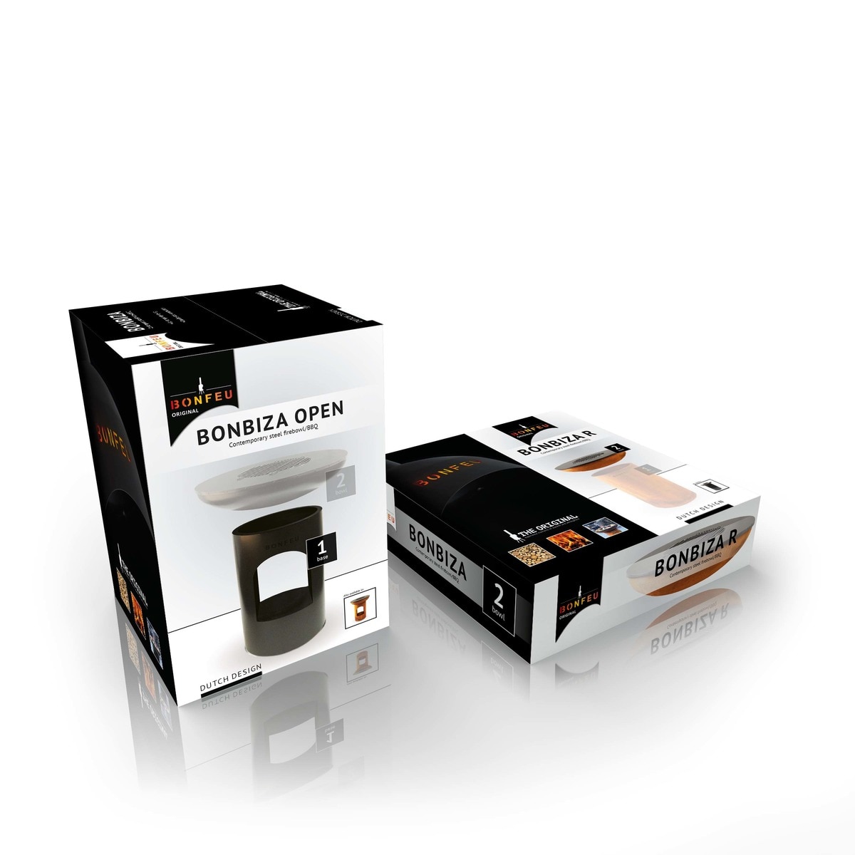 Chimenea de Leña Exterior Bonbiza Open Black Negro-5