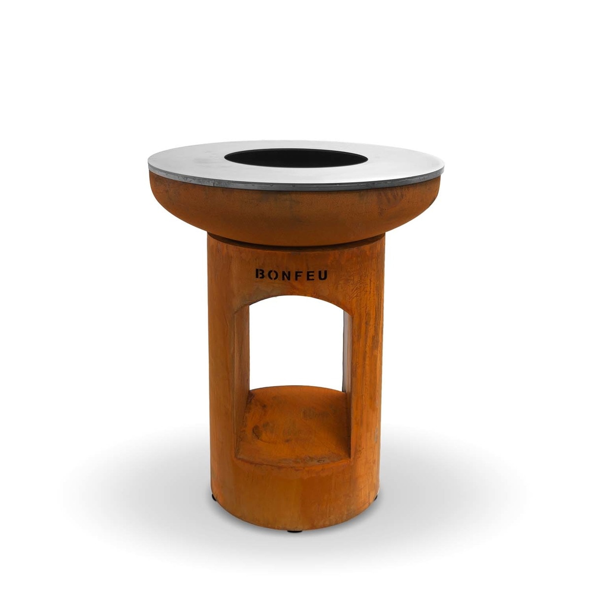 Chimenea de Leña Exterior Bonbiza Open Corten Óxido-2