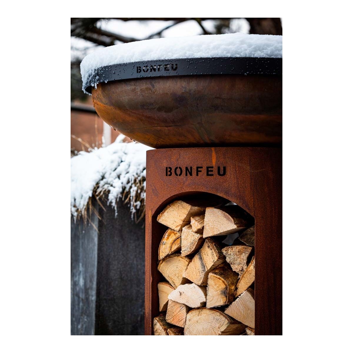 Chimenea de Leña Exterior Bonbiza Open Corten Óxido-9