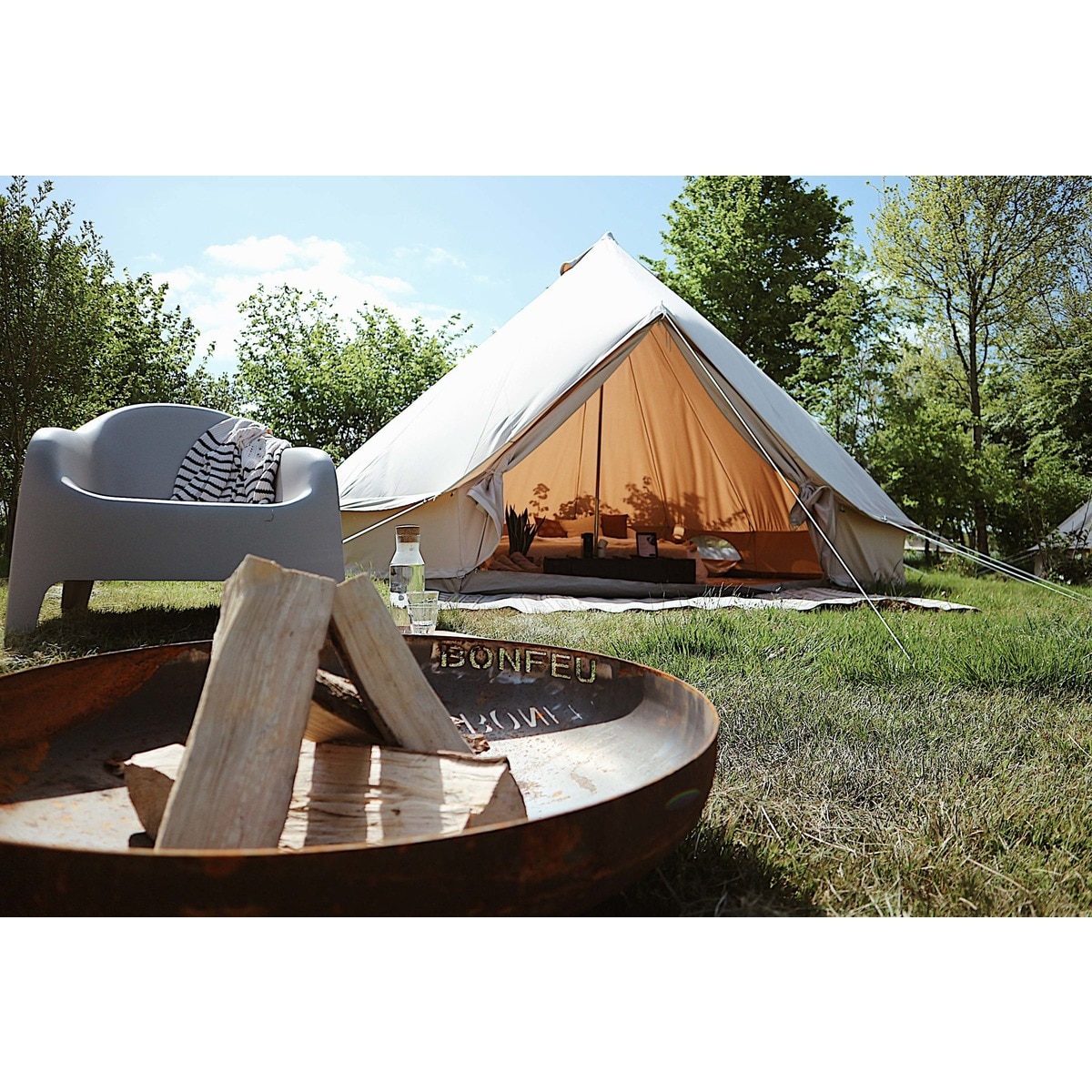 Brasero de Leña Bonbowl Acero Corten Ø 150 cm Óxido-2