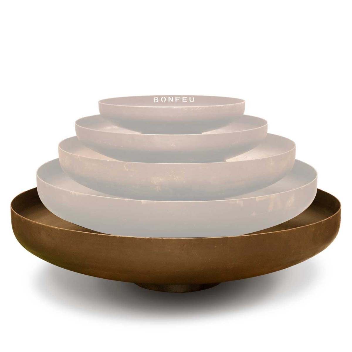 Brasero de Leña Bonbowl Acero Corten Ø 150 cm Óxido-4