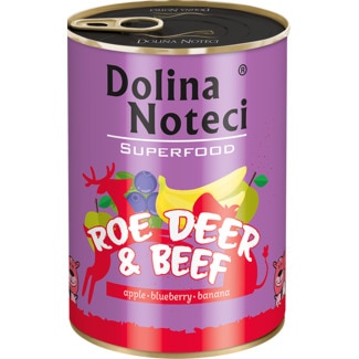 Alimento Húmido para Cão SuperFood Corços e Vitela lata 400 g - Dolina Noteci