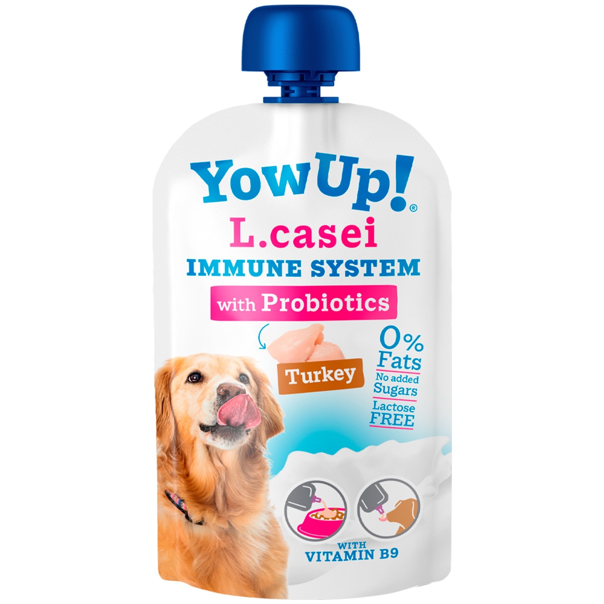 Iogurte para Cão L. Casei Sistema Imunitário com Probióticos sem Lactose sabor Peru embalagem 115 g