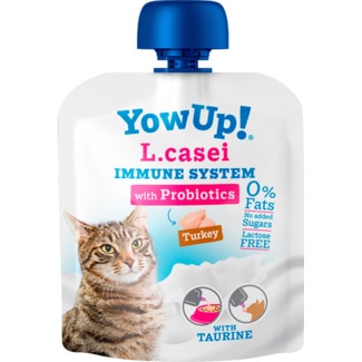Iogurte para Gato L. Casei Sistema Imunitário Probiótico sabor Peru embalagem 85 g - Yowup