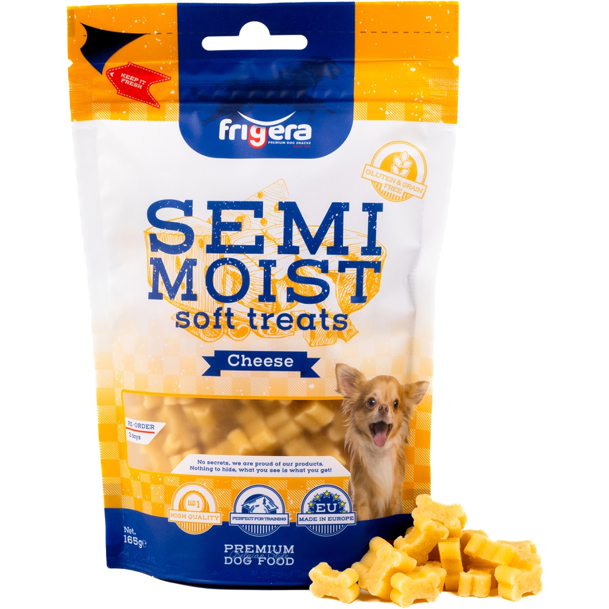 Snack Semi Húmido Queijo embalagem 165 g