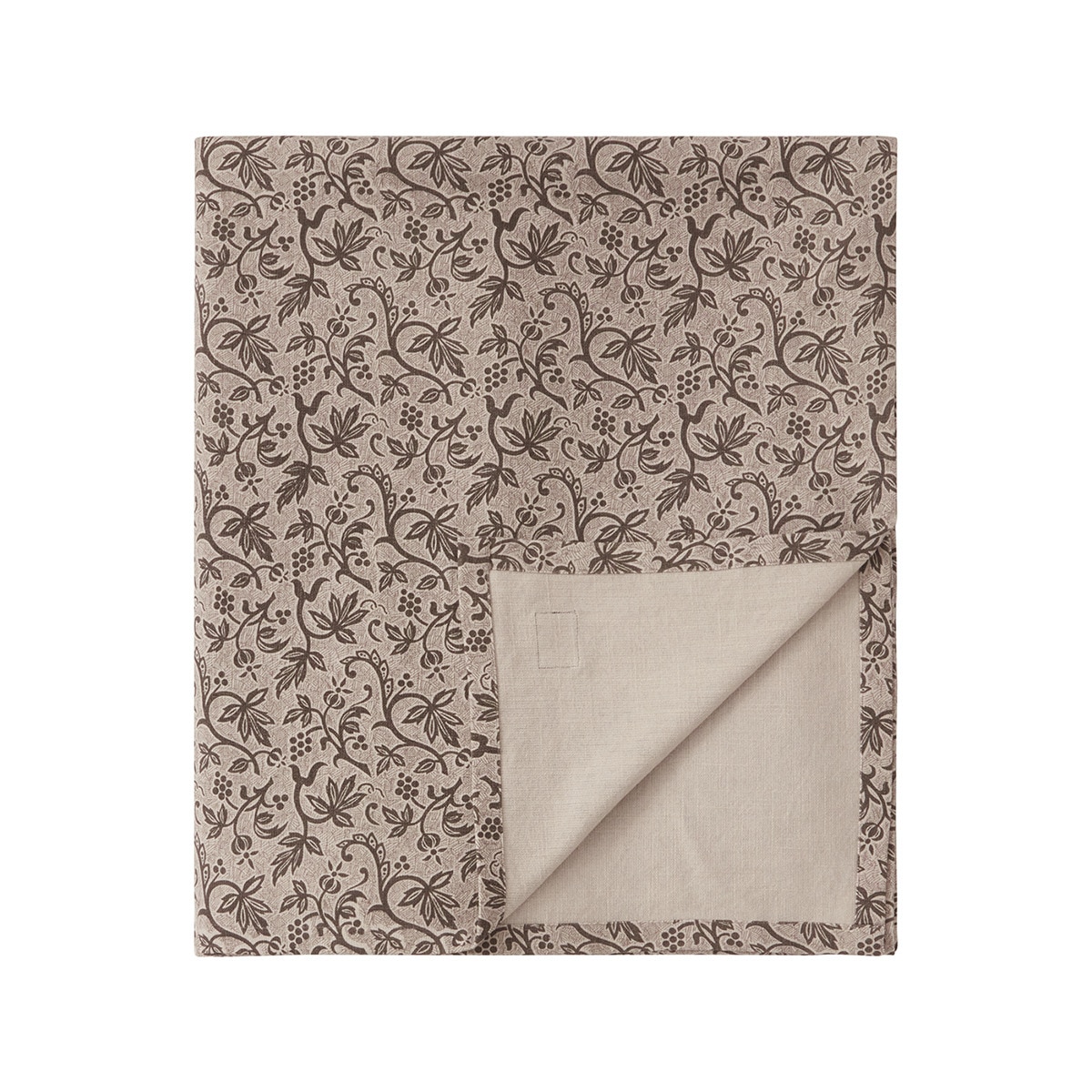 Toalha de Mesa de Algodão Reciclado Living F24 Castanho-3