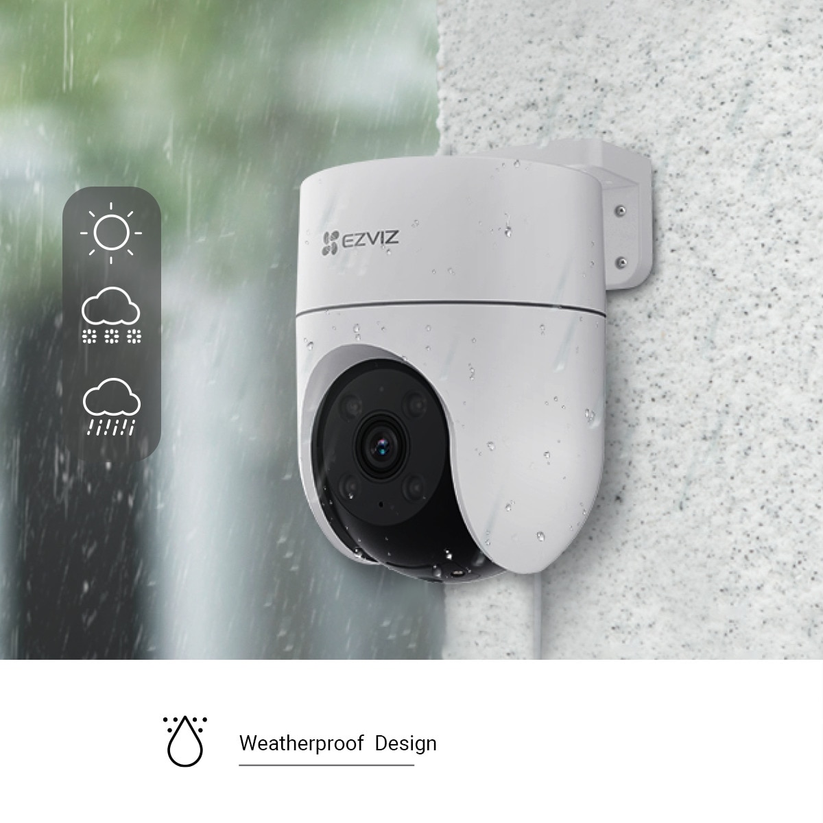 Cámara Exterior Wifi Rotativa H8C 2Mpx Blanco-8