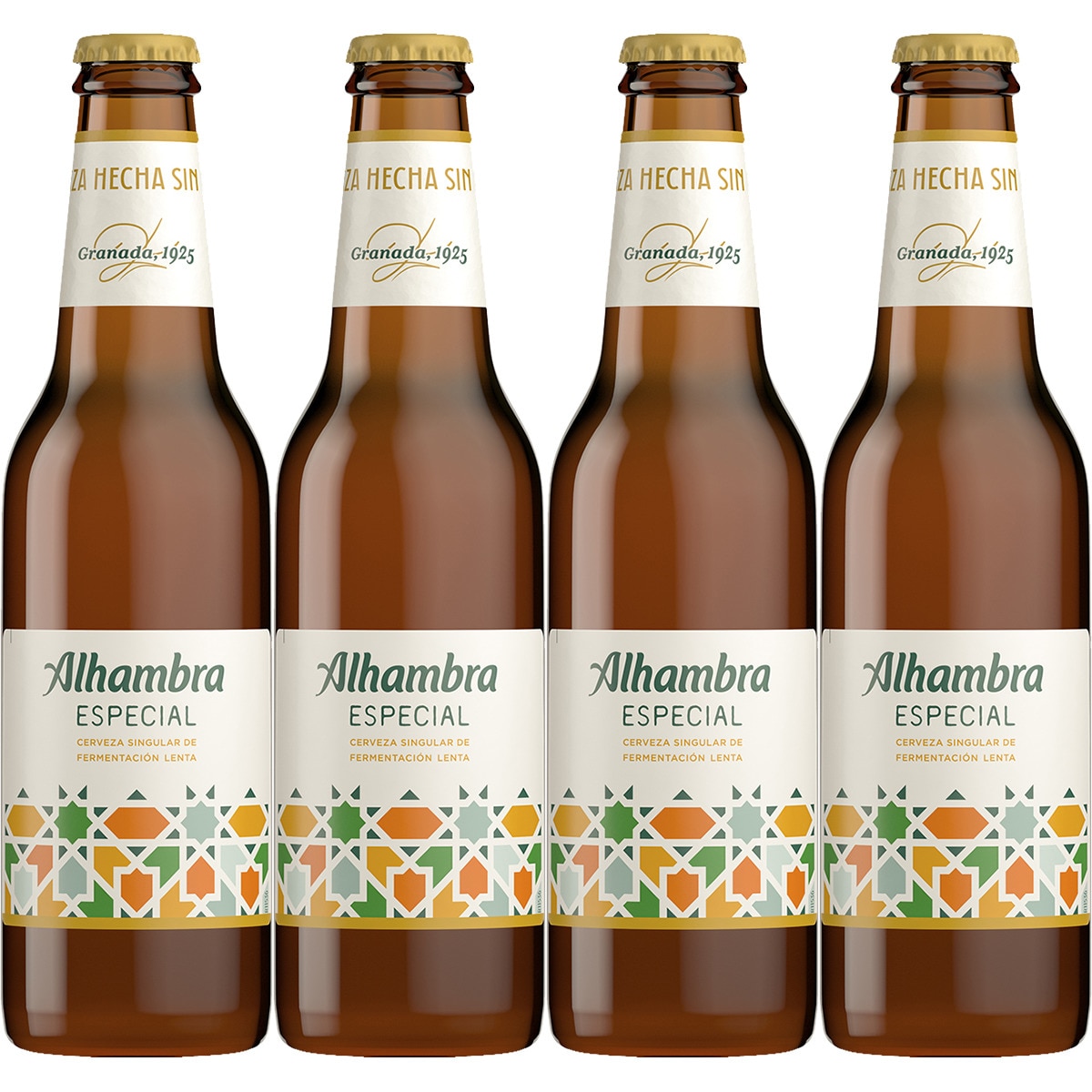 cerveza rubia pack 4 botellas 33 cl