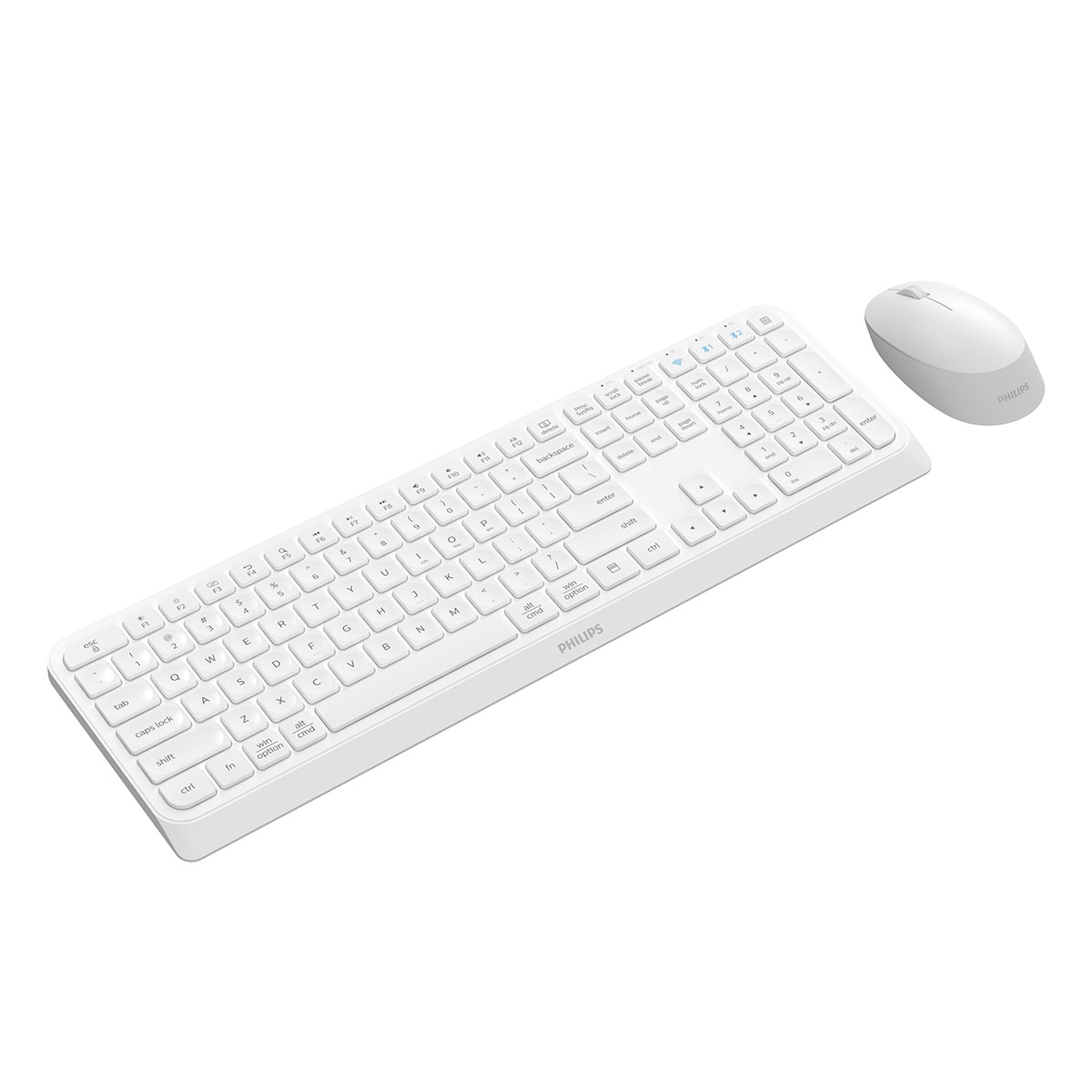 Combo ratón y teclado inalámbricos Philips SPT6407W Blanco Blanco-2