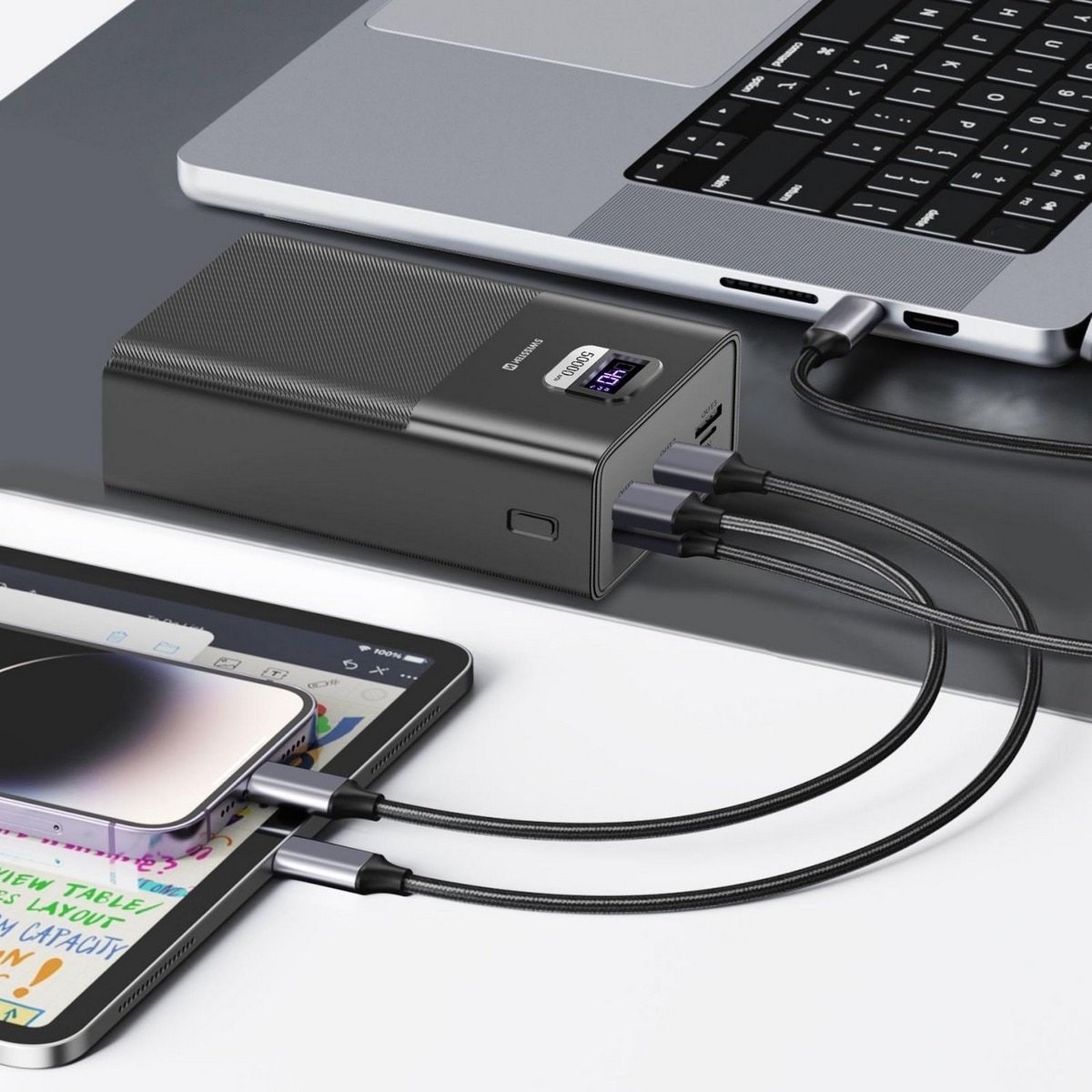 Recondicionado - Grade A - Powerbank Swissten, 50000 mAh - Preto 5
