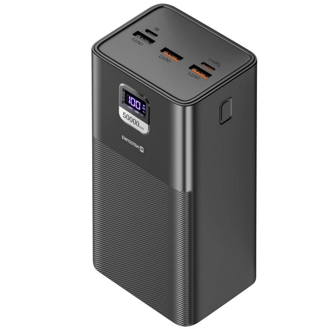 Imagem 0 de Recondicionado - Grade A - Powerbank Swissten, 50000 mAh - Preto