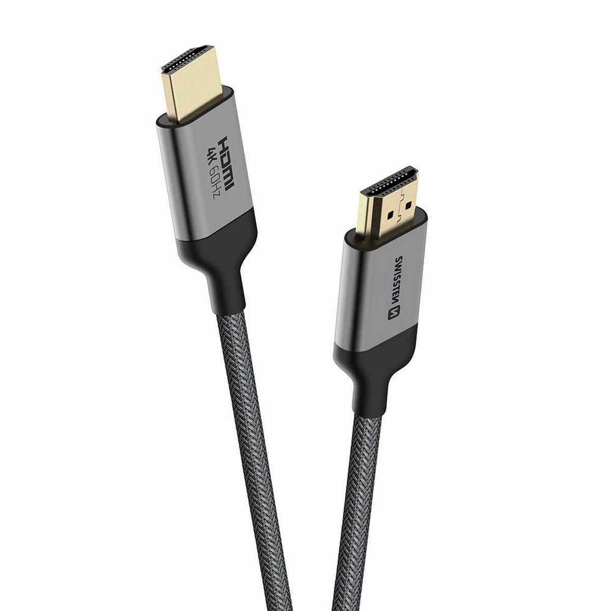 Cabo Swissten HDMI 2.0 Ultra HD 4K 60Hz 2m - Cinzento 1