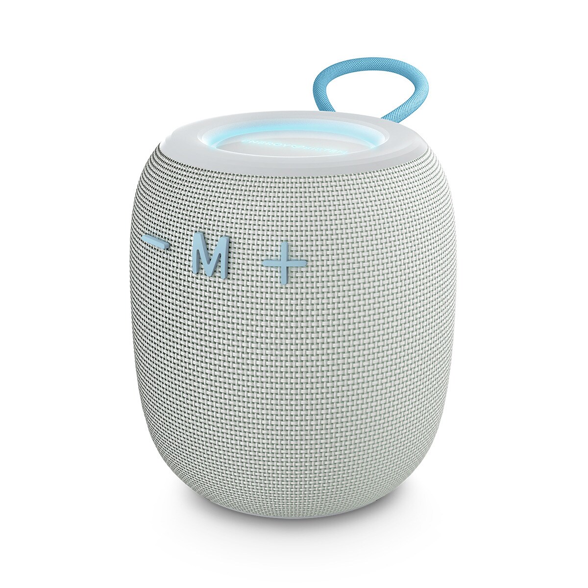Altavoz portátil Energy Sistem Sunrise, Bluetooth 5.3, 18 horas de batería, IPX6, True Wireless, Plástico 100% reciclado y Luces LED Blanco / Azul-1