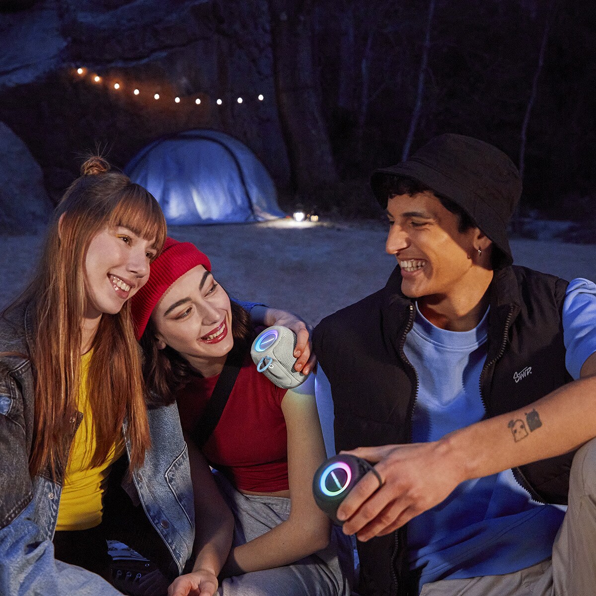 Altavoz portátil Energy Sistem Sunrise, Bluetooth 5.3, 18 horas de batería, IPX6, True Wireless, Plástico 100% reciclado y Luces LED Blanco / Azul-9