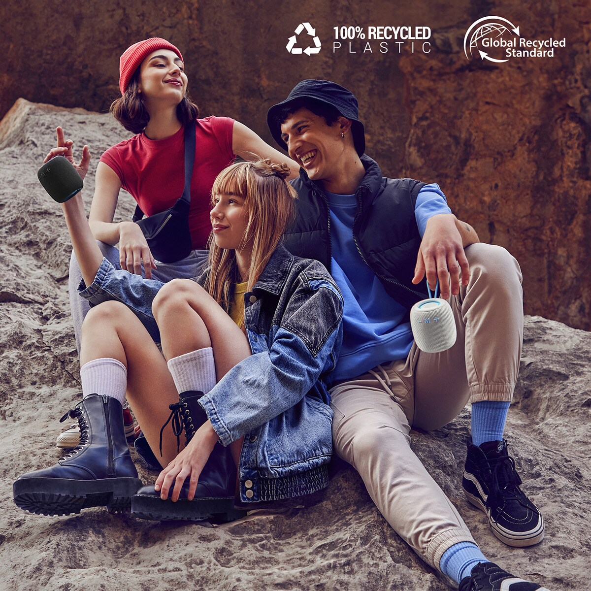 Altavoz portátil Energy Sistem Sunrise, Bluetooth 5.3, 18 horas de batería, IPX6, True Wireless, Plástico 100% reciclado y Luces LED Blanco / Azul-8