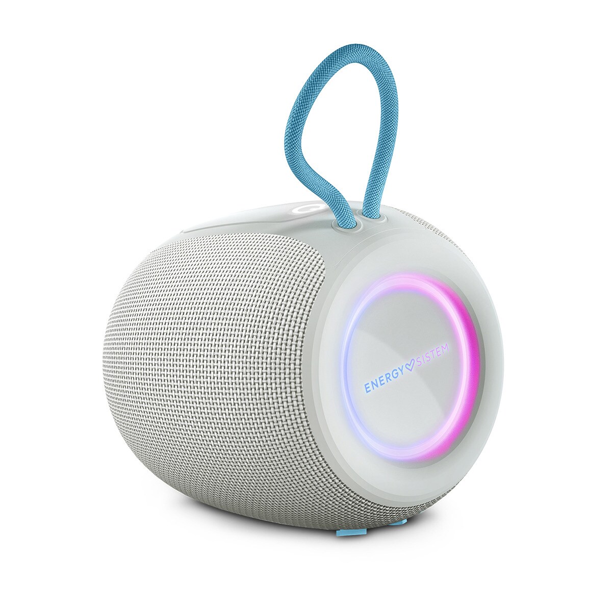 Altavoz portátil Energy Sistem Sunrise, Bluetooth 5.3, 18 horas de batería, IPX6, True Wireless, Plástico 100% reciclado y Luces LED Blanco / Azul-3