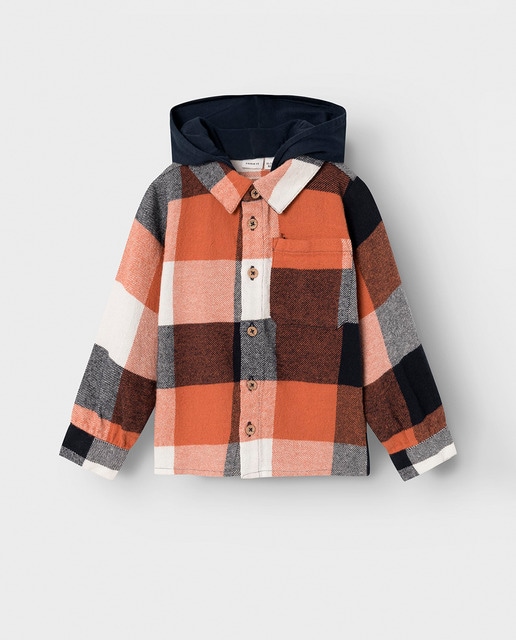 Imagen 0 de Sobrecamisa de cuadros con gorro