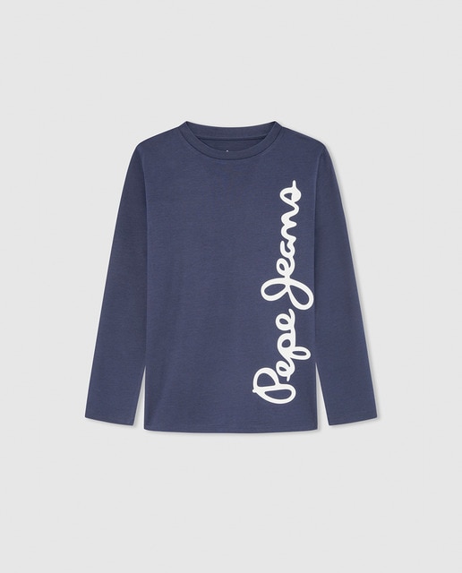 Imagen 0 de Camiseta de manga larga con logo en el lateral para niño