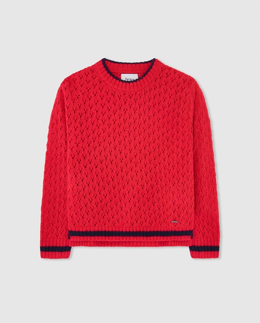 Imagen 0 de Jersey de punto de canalé para niña