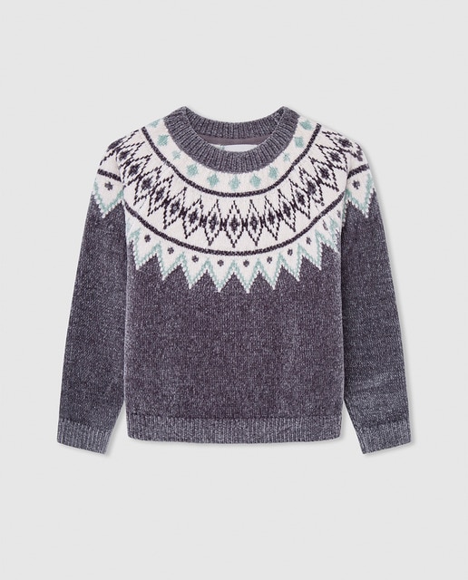 Imagen 0 de Jersey de punto jacquard para niña