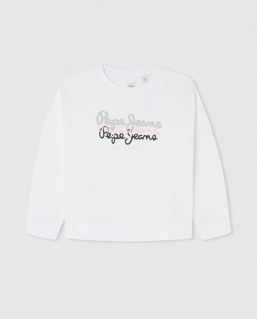 Imagen 0 de Sudadera triple logo para niña