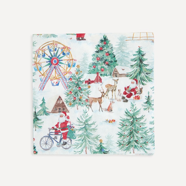 Imagen 0 de Pack de 20 servilletas de papel Claus Village El Corte Inglés