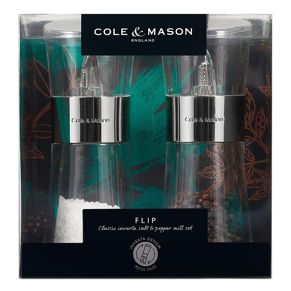 Conjunto de Moinho de Sal e Pimenta Flip Transparente-5