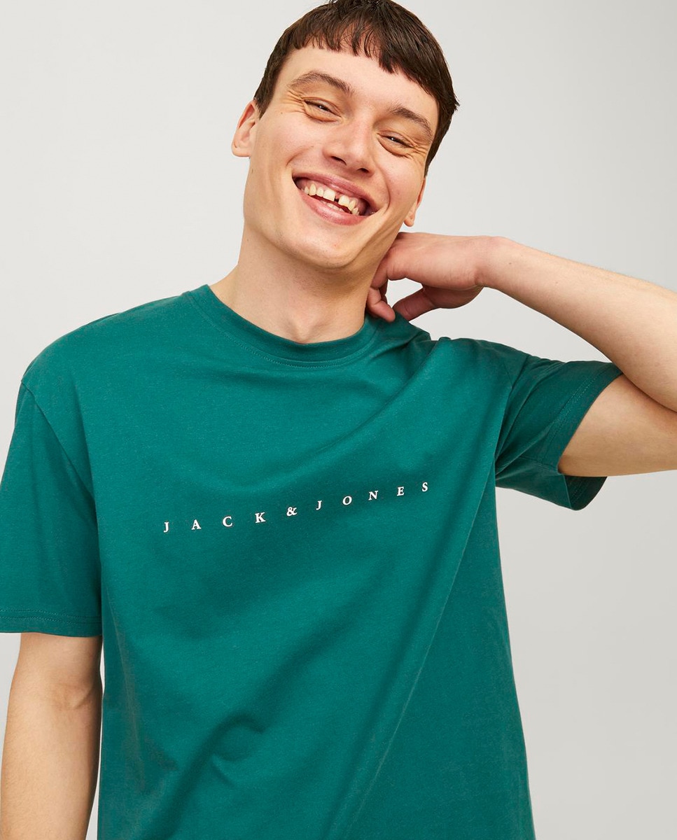 T-shirt com manga curta Verde Água-5