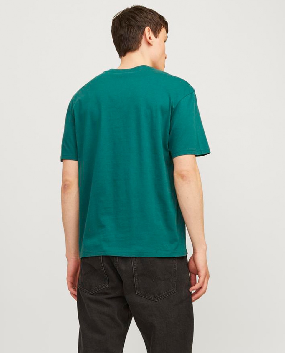 T-shirt com manga curta Verde Água-2