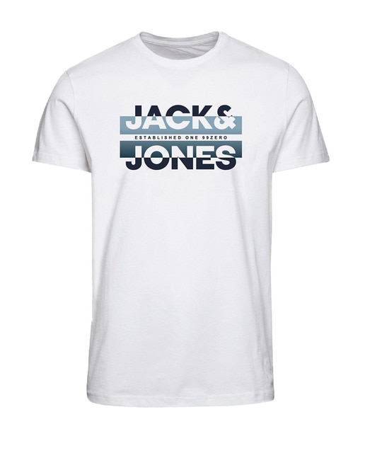 Jack & jones Maglietta Manica Corta O Collo Logo 1 Col Mel Blu| Dressinn