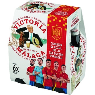 cerveza rubia especial de Málaga pack 6 botellas 25 cl - Victoria
