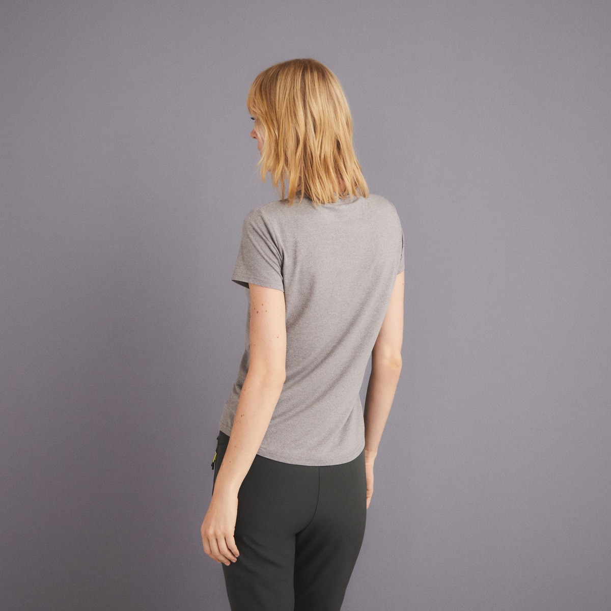 T-shirt de Montanha de Mulher Cinzento-claro-3