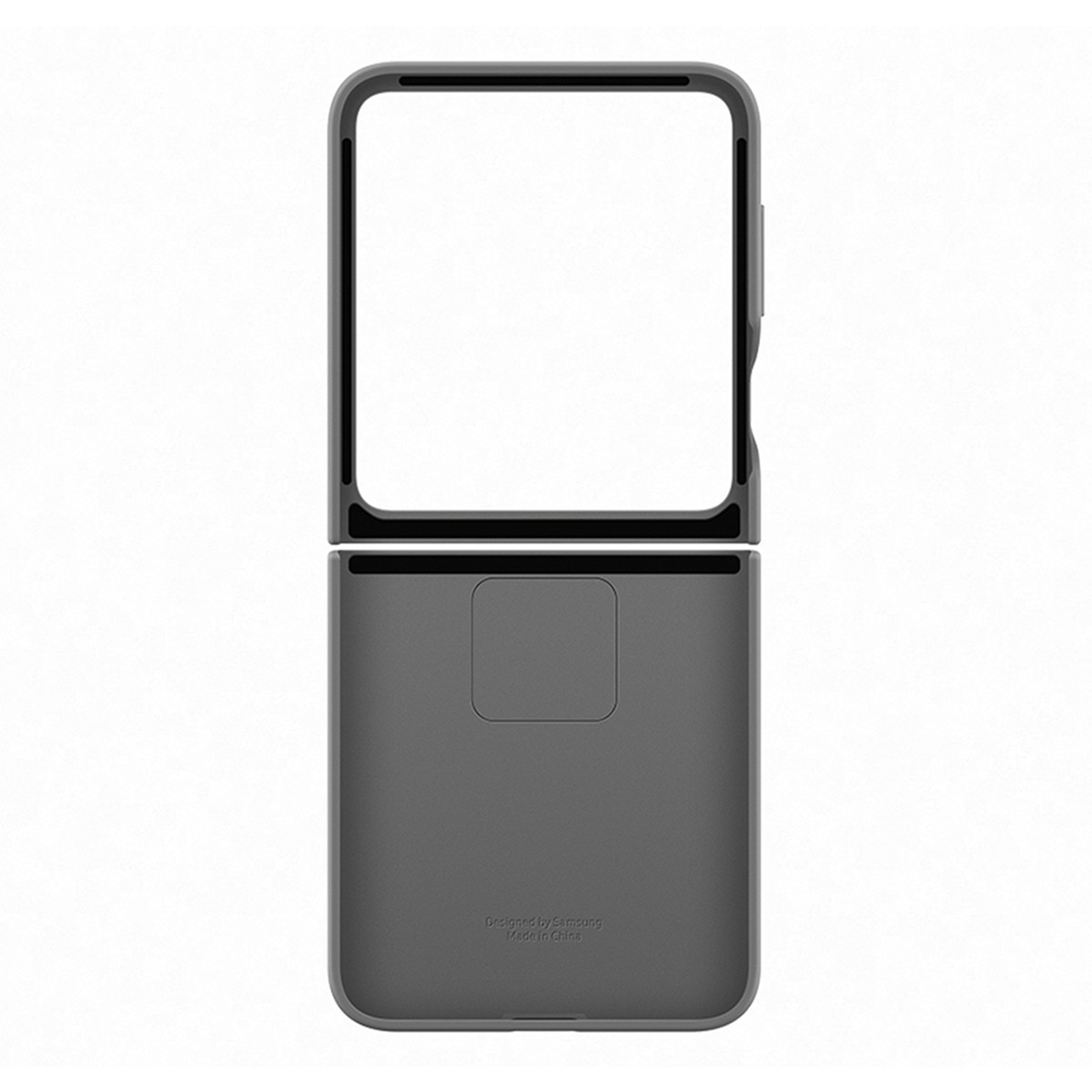 Capa Samsung de Silicone com Anel para Galaxy Z Flip 6 - Cinzento Cinzento-5