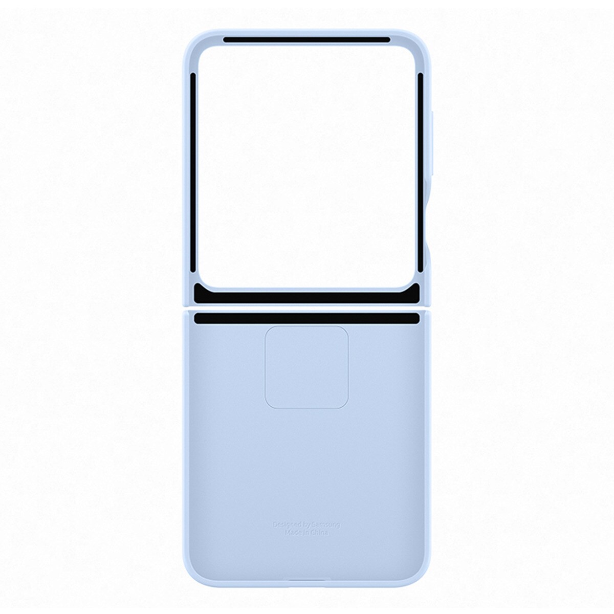 Capa Samsung de Silicone com Anel para Galaxy Z Flip 6 - Azul Claro Azul-5