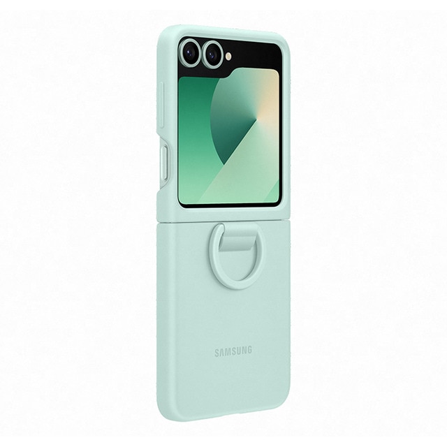 Imagem 0 de Capa de Silicone com Anel para Samsung Galaxy Z Flip 6 - Menta