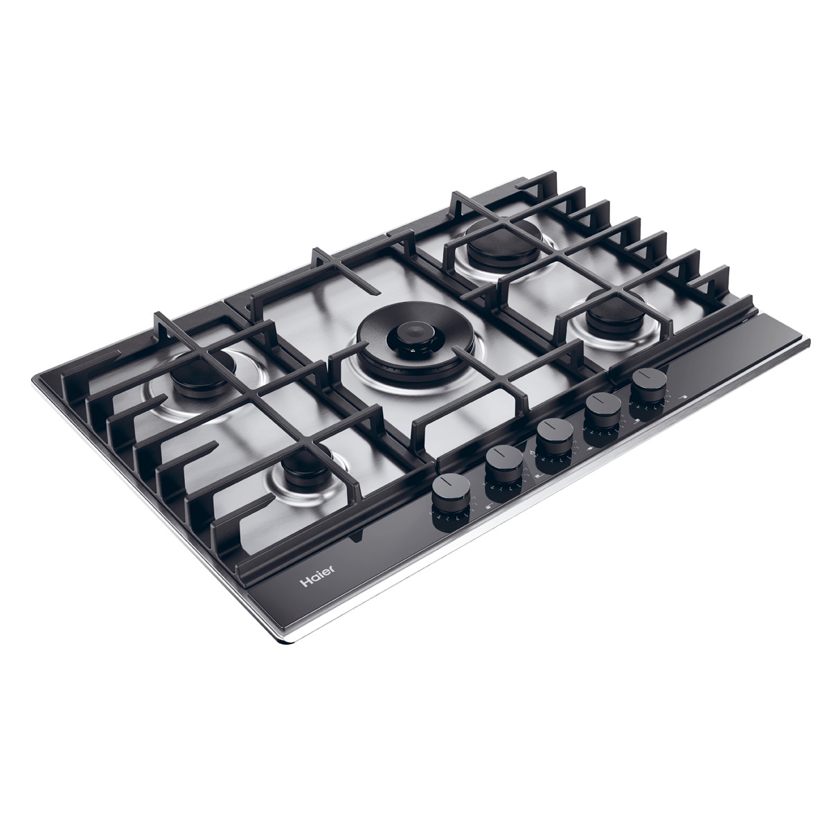 Placa gas Haier con 5 Quemadores, Preciflame, Gas On Metal Series 4 - HAHG7W5TX Inox-4