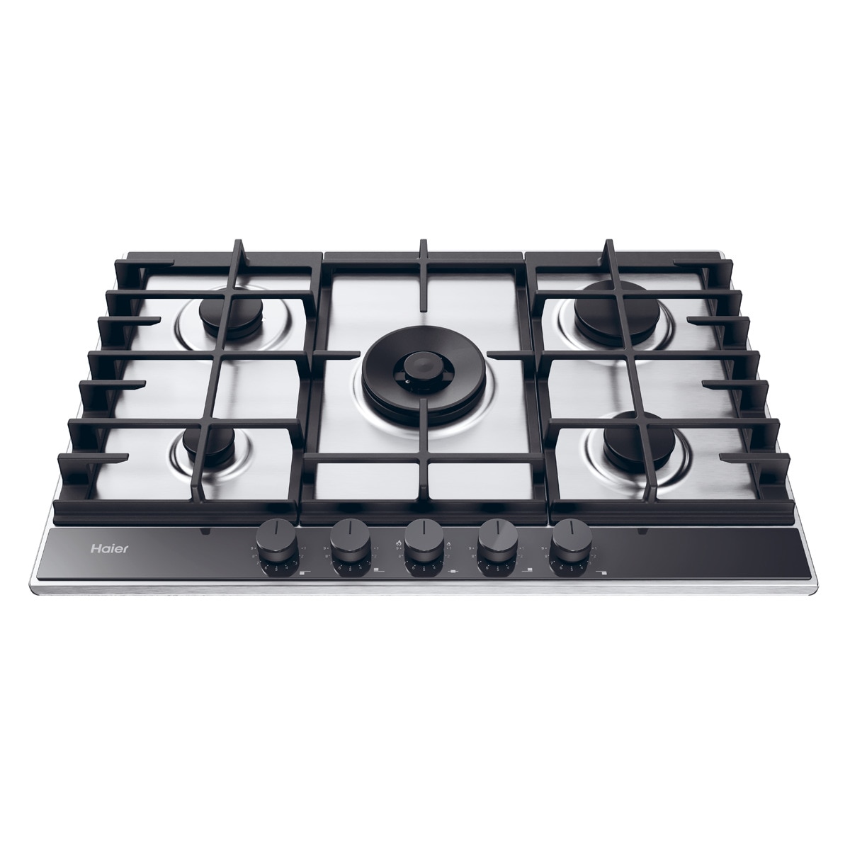 Placa gas Haier con 5 Quemadores, Preciflame, Gas On Metal Series 4 - HAHG7W5TX Inox-3