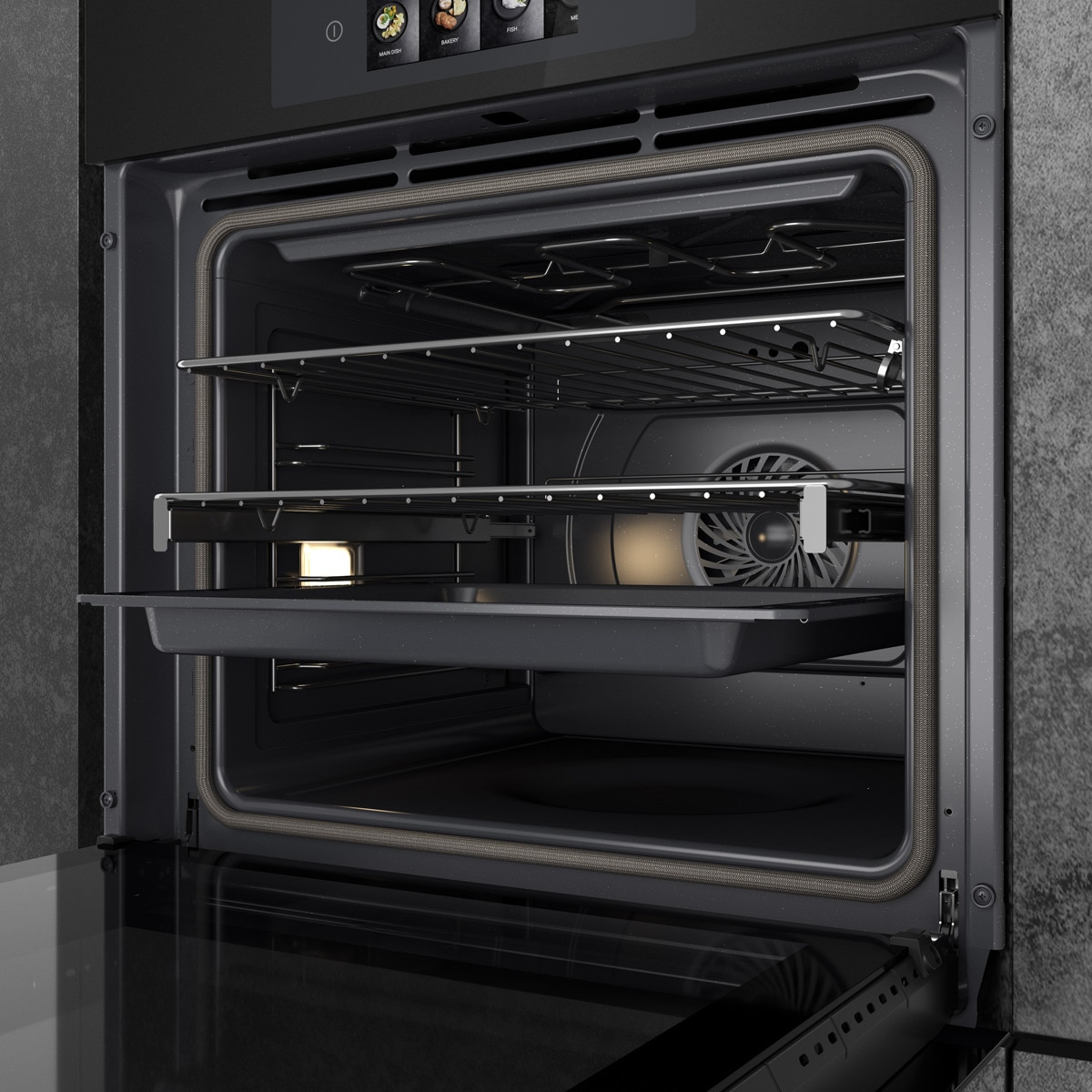 Horno multifunción Haier WIFI limpieza pirolítica, I-Touch Series 6 - HWO60SM6T9BH Negro-7