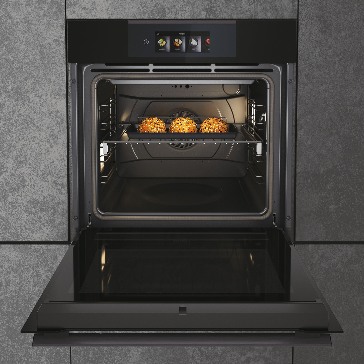 Horno multifunción Haier WIFI limpieza pirolítica, I-Touch Series 6 - HWO60SM6T9BH Negro-4