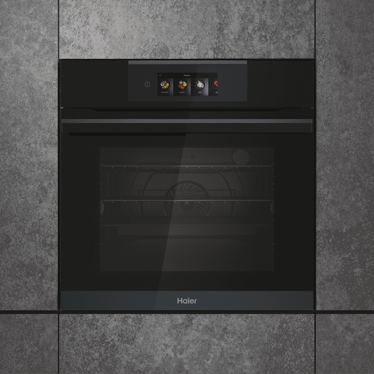 Horno multifunción Haier WIFI limpieza pirolítica, I-Touch Series 6 - HWO60SM6T9BH Negro-3