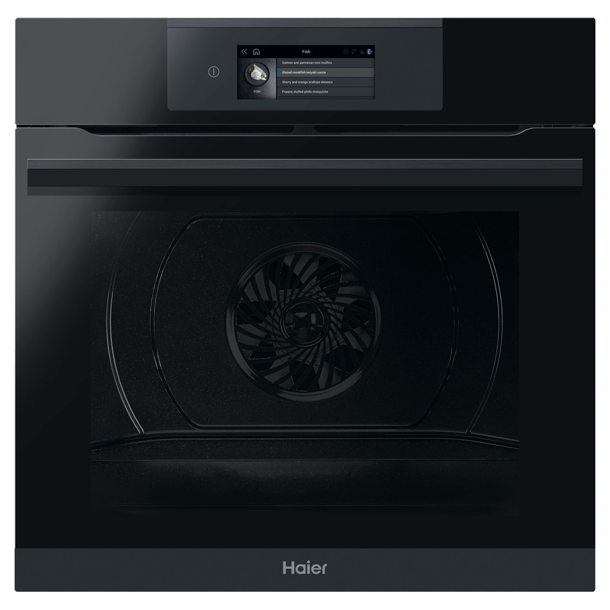 Horno multifunción Haier WIFI limpieza pirolítica, I-Touch Series 6 - HWO60SM6T9BH Negro-1