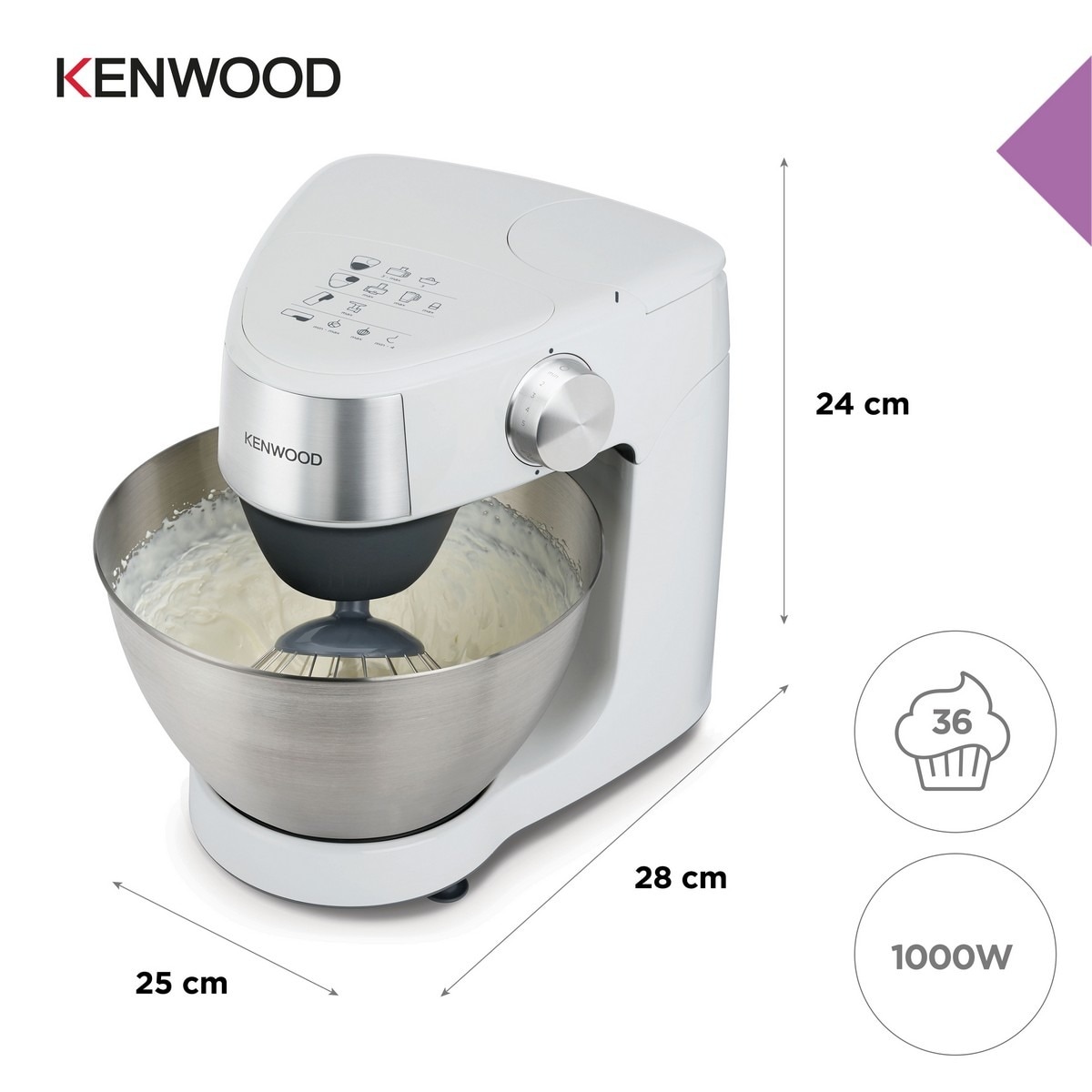 Robot de Cozinha Kenwood Prospero+ KHC29.J0WH de 1000W com Taça Inox de 4,3 Litros - Branco Branco-6