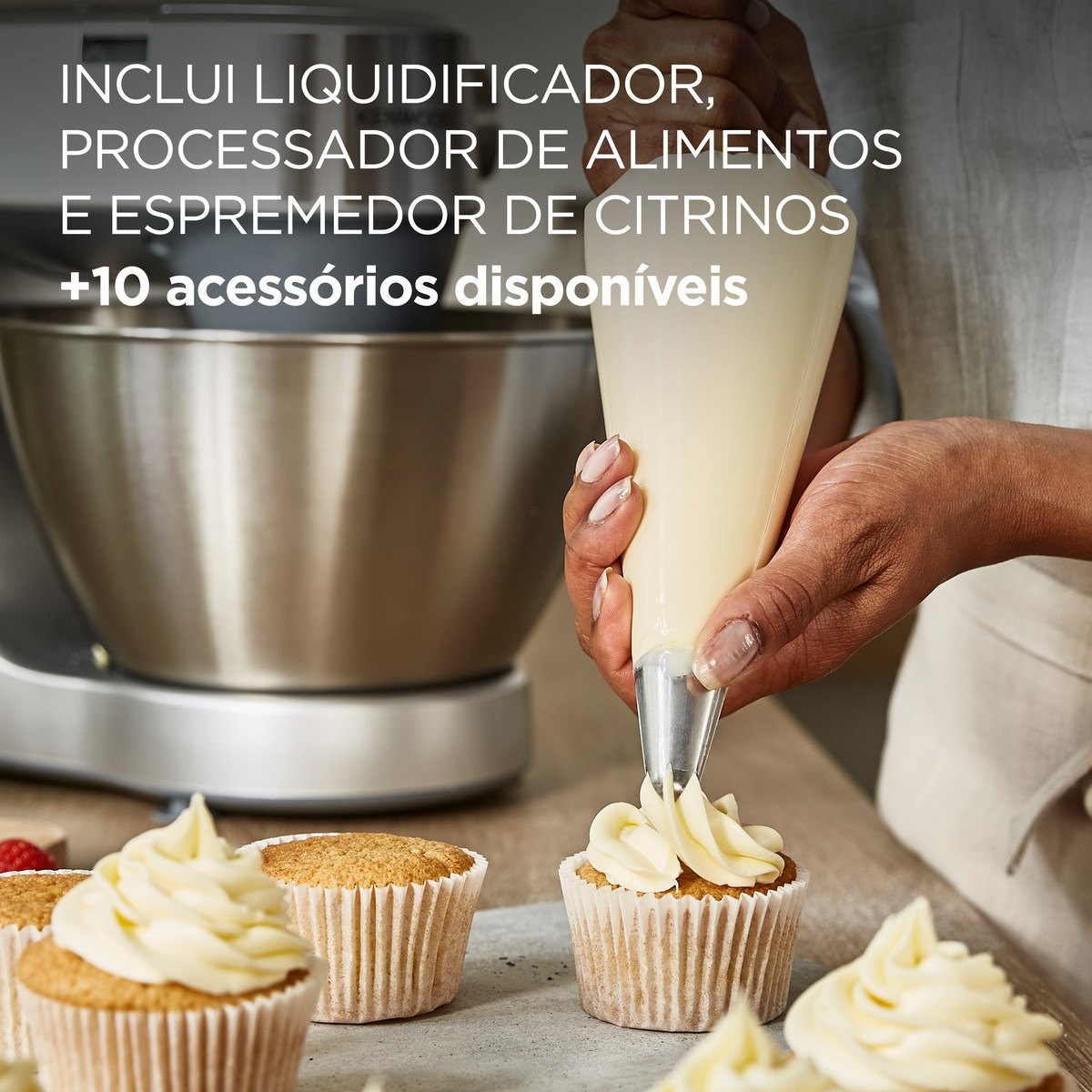 Robot de Cozinha Kenwood Prospero+ KHC29.J0WH de 1000W com Taça Inox de 4,3 Litros - Branco Branco-5