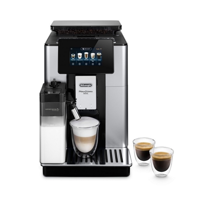 Imagem 0 de Máquina de Café Automática De'Longhi PrimaDonna Soul ECAM610.55.SB 1450 W e de 19 bar - Preto e Prateado
