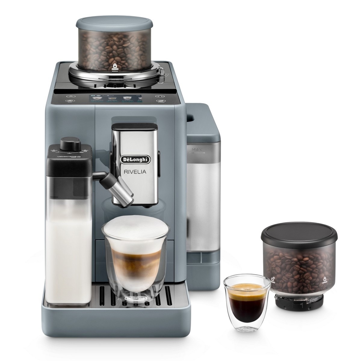 Imagem 0 de Máquina de Café Automática De'Longhi Rivelia EXAM440.55.G de 1450 W, de 19 bar e 13 Níveis de Moagem - Pebble Grey