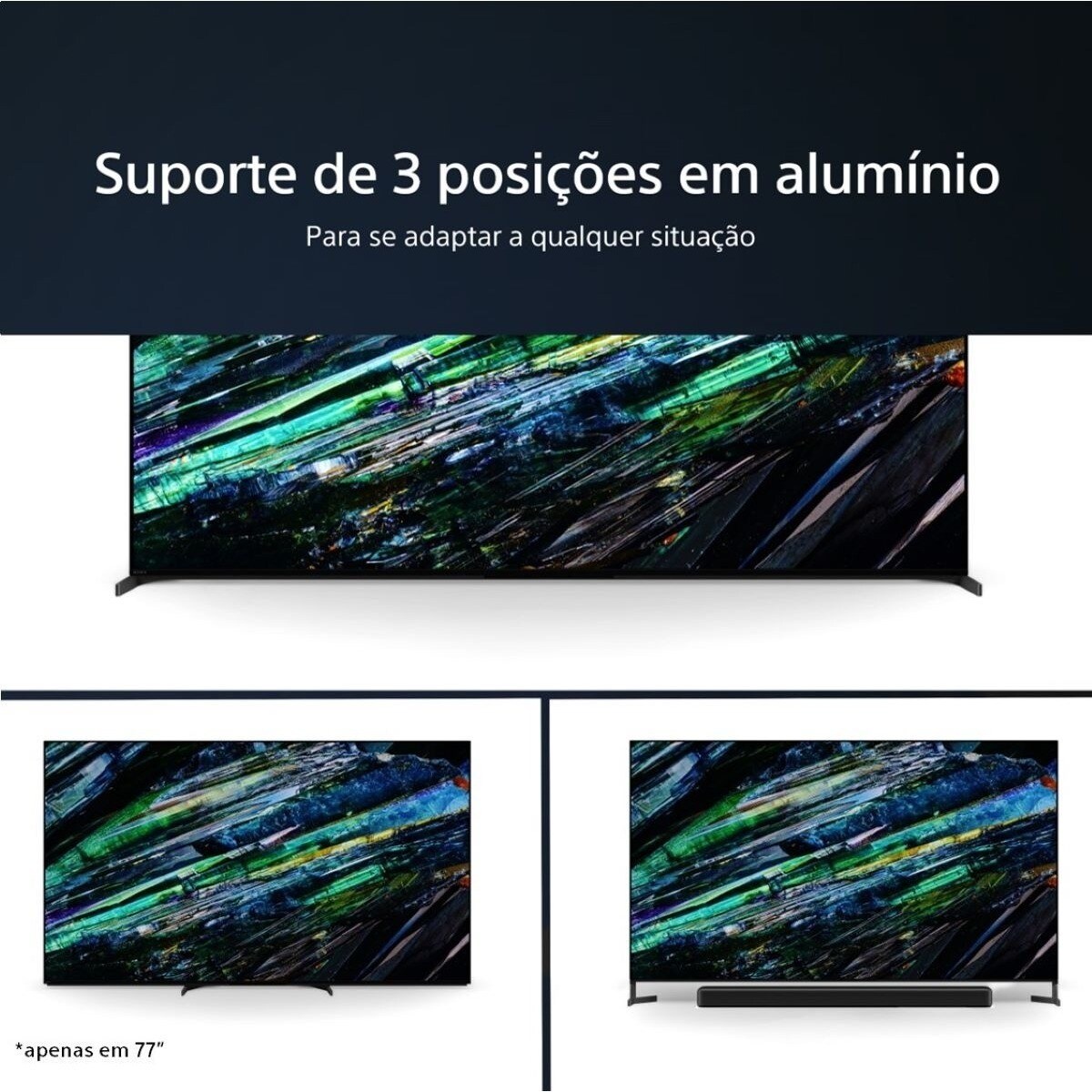 TV OLED 195 cm (77")  Sony XR-77A95L, QD-OLED, XR TRILUMINOS MAX, 4K Ultra HD, Google TV, Eco Pack, BRAVIA Core, Perfeito para PlayStation5 10
