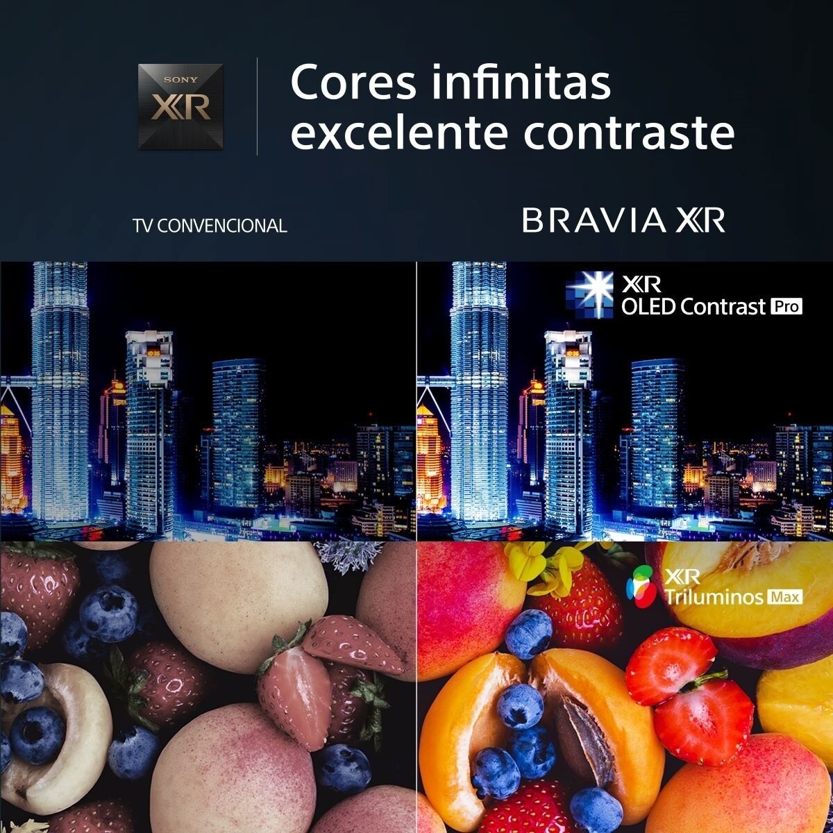 TV OLED 195 cm (77")  Sony XR-77A95L, QD-OLED, XR TRILUMINOS MAX, 4K Ultra HD, Google TV, Eco Pack, BRAVIA Core, Perfeito para PlayStation5 5