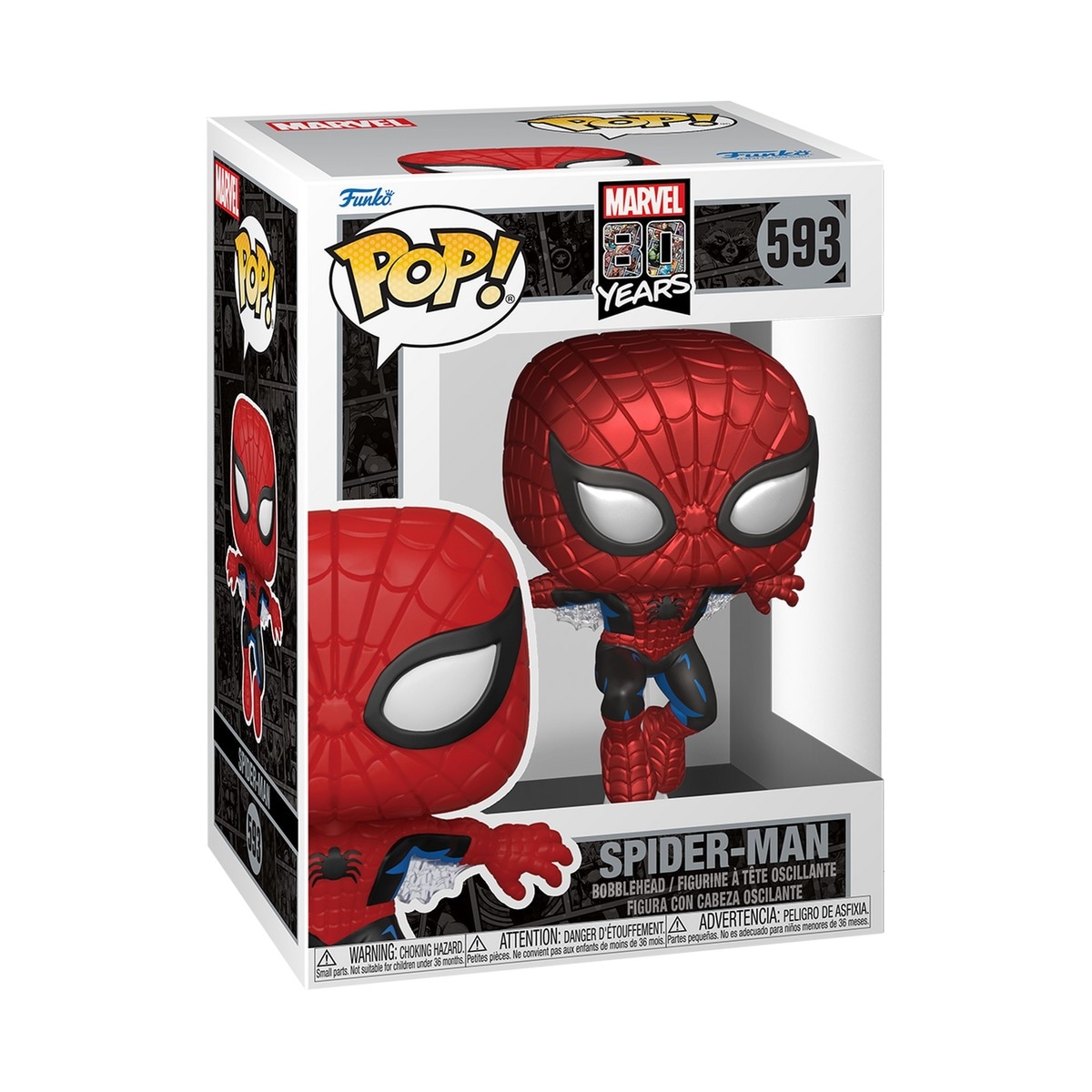 Conjunto de T-shirt Pop & Tee Spiderman Comic Cov Marvel 3
