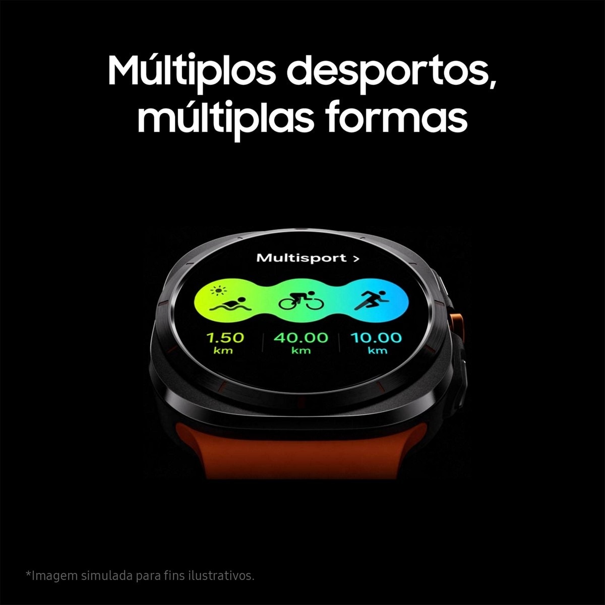 SmartWatch Samsung Galaxy Watch Ultra 47mm Cellular - Laranja / Cinzento Titânio 3