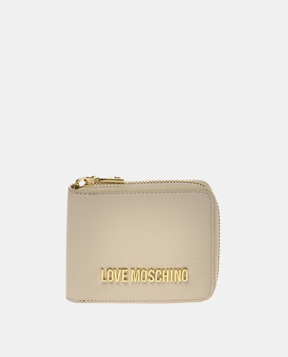 Carteira Pequena com Fecho de Correr Cru-2